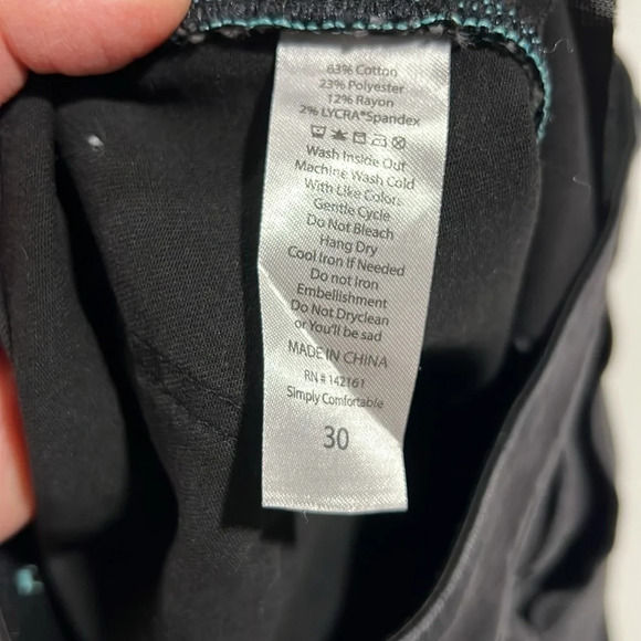 Lularoe - 30, simply comfortable, black denim shorts, distressed - Picture 6 of 6